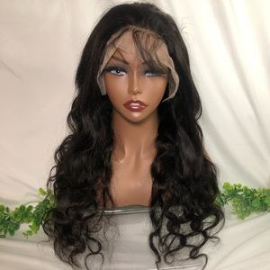 New ❗️ 100% Human Hair Lace Front Wig • 13x4 Body Wave Natural Black 28 Inch
